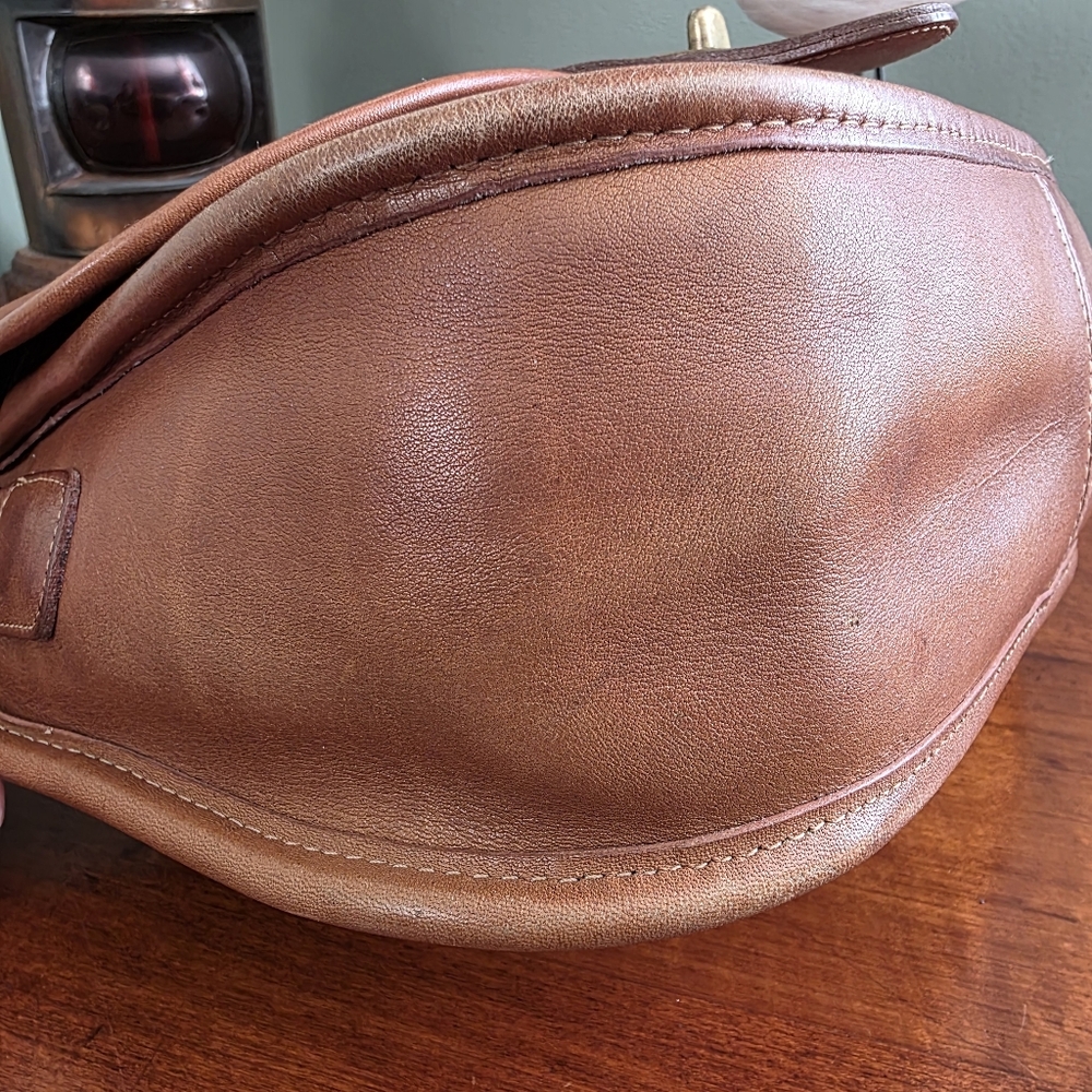 Coach 9535 Saddlery Bag Crossbody British Tan Leather Shoulder Bag Vintage - Picture 6 of 16